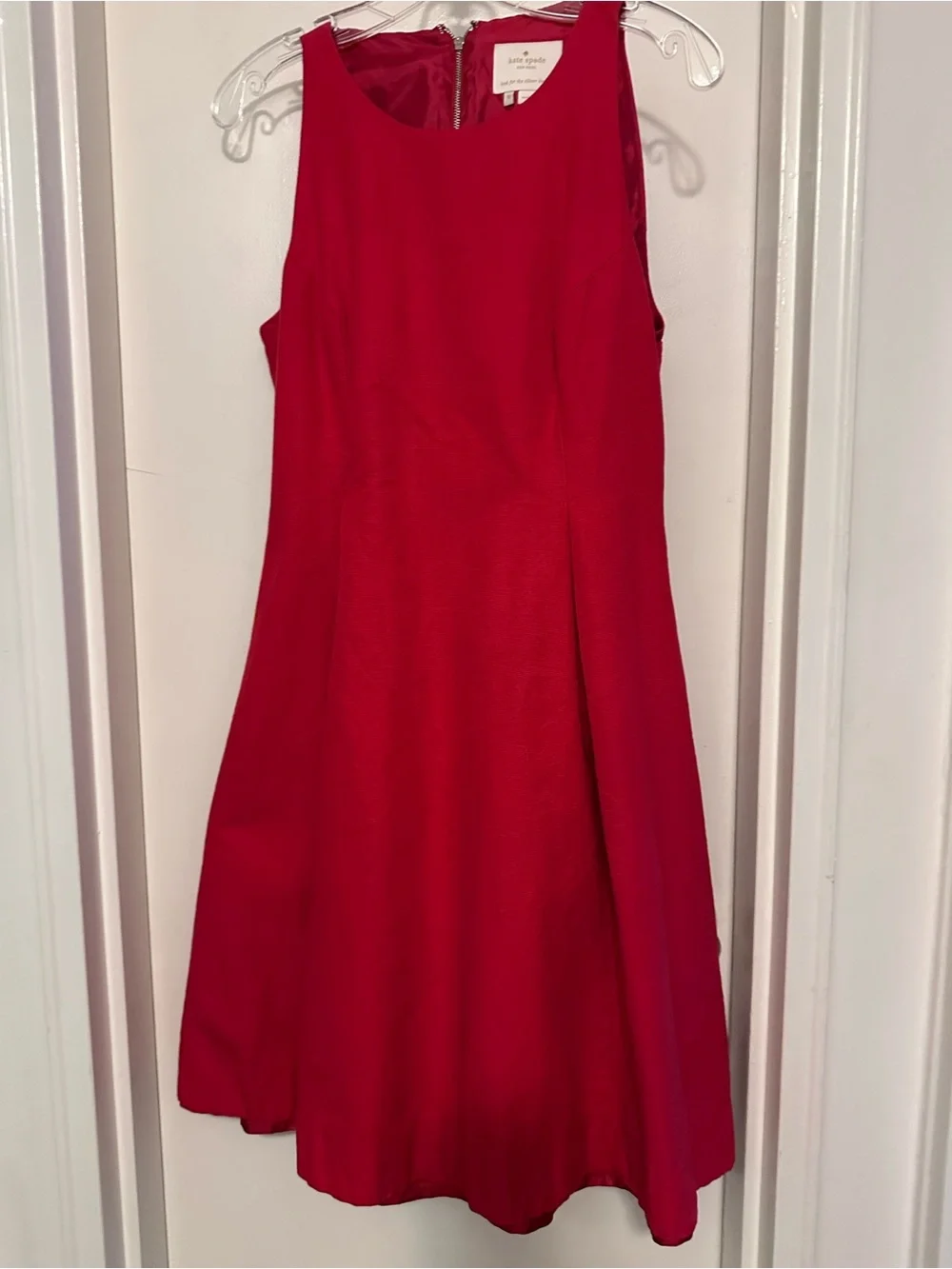 Kate Spade Red Sleeveless Midi A-Line Dress